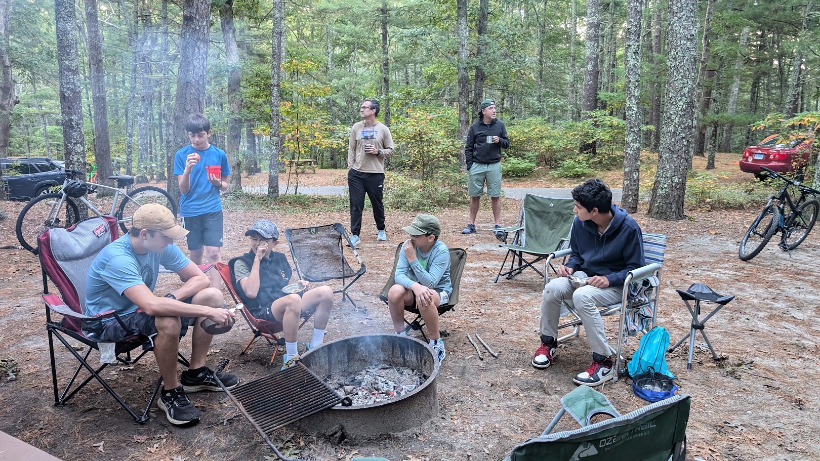 Troop breakfast at Nickerson State Park.